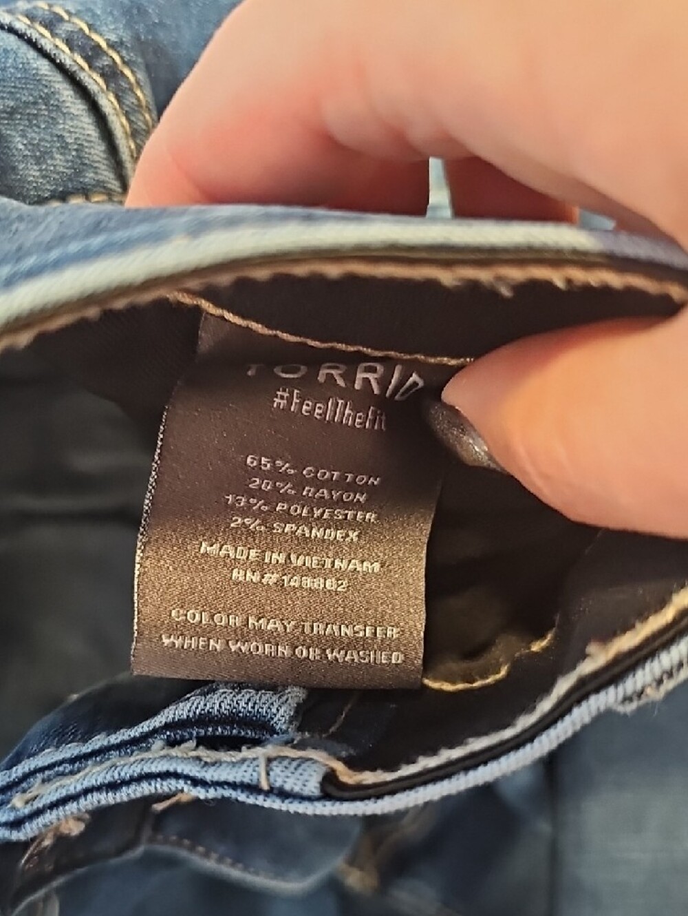 torrid Bombshell Wide Leg Dark Blue Jeans - Picture 4 of 5